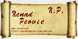 Nenad Peović vizit kartica